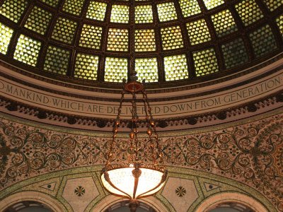 Tififany Dome with lamp---halfwright