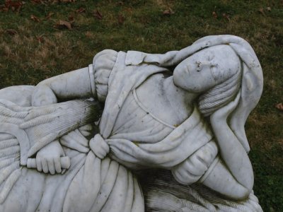 sleeping woman at Cheboque Point Cemetery - faranya