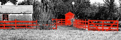 Red Fence, by P Arbib