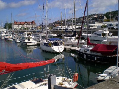 the marina of Trouville , Normandy , France