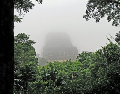 temple in the mist, Tikal