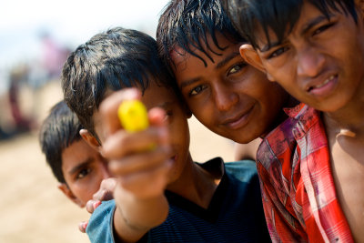 Looking at the business end of a Holi Water Pistol ...