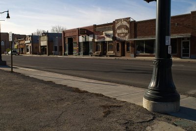 empty shops on an empty street