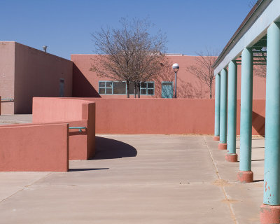 colored courtyard