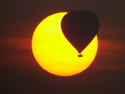 Luchtballon voor de zon