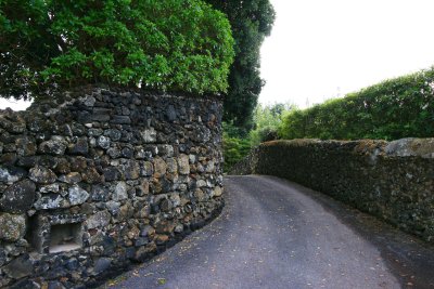 Narrow village road, Azores