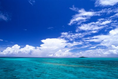 cumulonimbus over lagoon