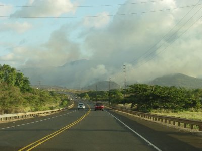 brush fires, Wai'anae Mountains