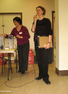 Annie Belair announcing  the Photography winner
