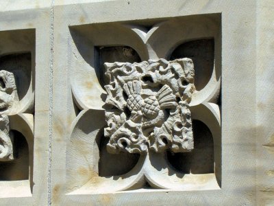 Decorative relief carving: Thistle