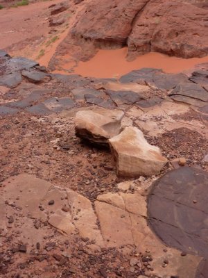 32-Looking down behind me during the climb to the top of the Little Bridge - incredible orange sand.jpg