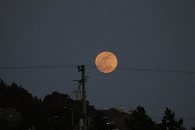 Romantic Moon over South San Francisco