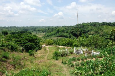 I believe this dilapidated and overgrown construction marks the spot where the first 'Java Man' skull was found in Sangiran