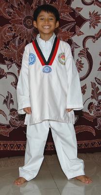 Jaya in Taekwondo kit - February 2006