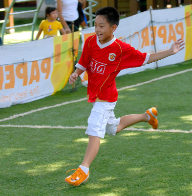 5 - Kentaro in the Lower School football competition