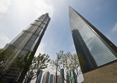 Shanghai tower blocks