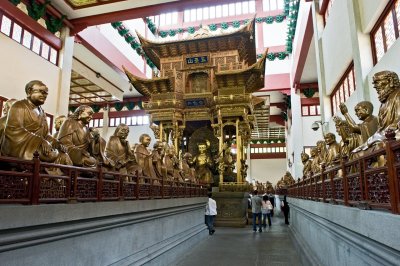 Inside the Hall of Five Hundred Arhats