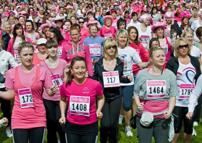 Women's Race for Life at Irvine Ayrshire Scotland - May 2010.