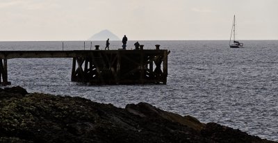 Fishermen on Portencross pier