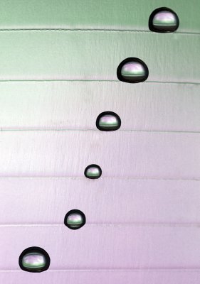 pink and green drops