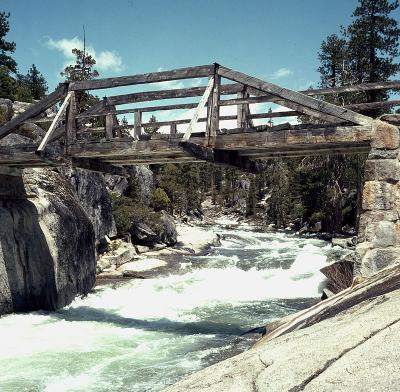 Footbridge above Yosemite Falls, 1967