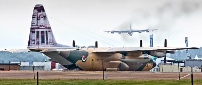 Buff arrival over Jordanian C130