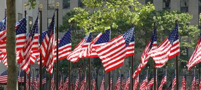 Flags on July 4th