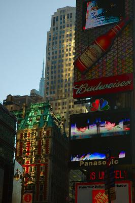 Times Square looking up