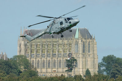 RN Black cat over Lancing Chapel