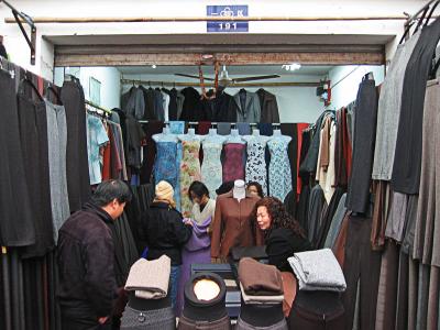 View of a clothing store