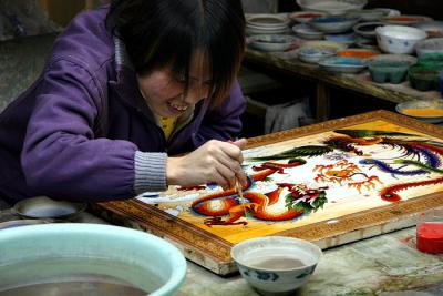 Cloisonne factory-Painter