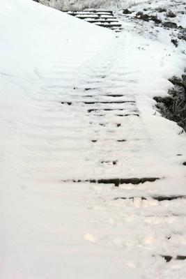 Snowy stairs