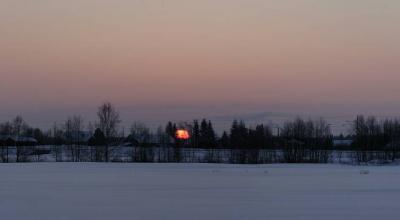 A cold morning with 30 below zero.