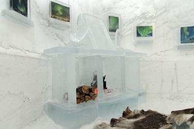 Fireplace of ice