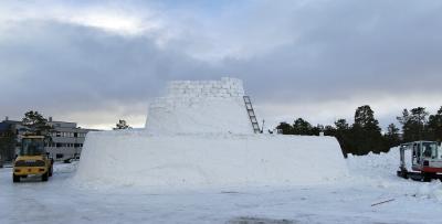 From Alta. They are going to make a fortress of ice.