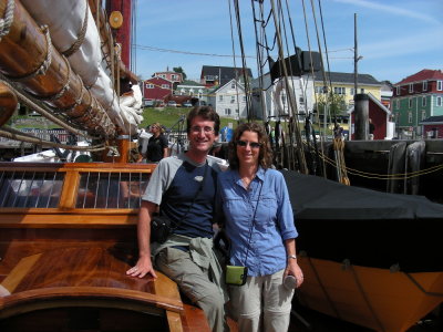 2_3_Glenn and Kim on Bluenose II in Lunenburg.JPG