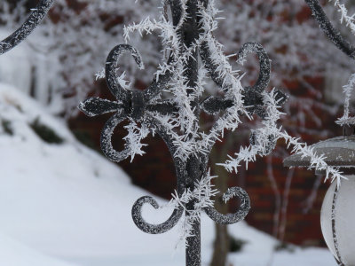 Frost on lampost