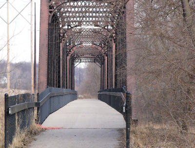 Converted trolley bridge
