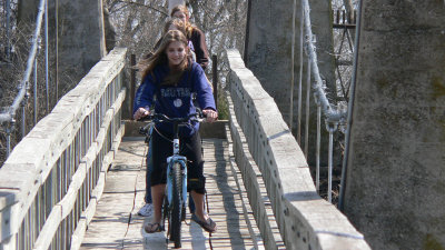 Fun on hanging bridge