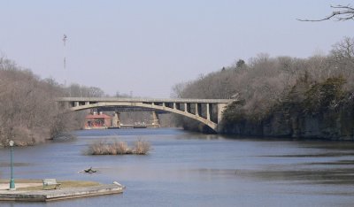 Above the Iowa Falls dam