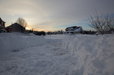 Sunset, after the February 6 Blizzard