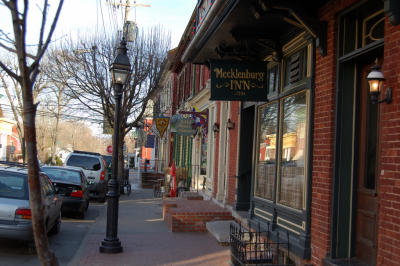 The quaint downtown shops of Shepherdstown