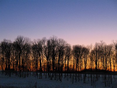 A Winter Sunset-Blacksburg