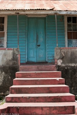Steps and Blue Door