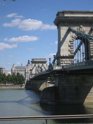 The Lanchid (chain bridge). Built in the 1840s, this was the first permanent bridge connecting Buda and Pest.