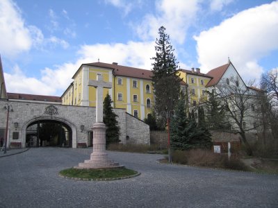 The Pannonhalma Abbey (Benedictine), which stands tall on a hill overlooking western Hungary.