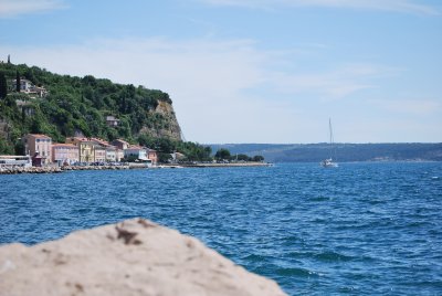 Looking towards Croatia from Piran