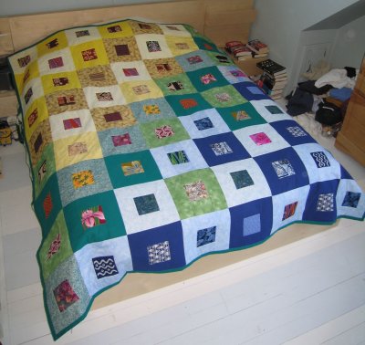 Finished quilt for Rachel & Shayne.