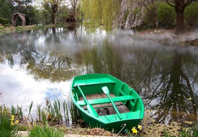 Row Boat on Grounds for Sculptord Pond