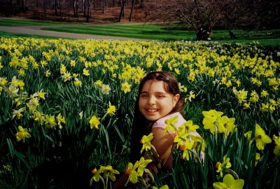 Johanna and the daffodils.